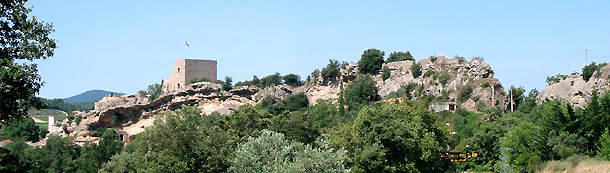 vue du château de mollans sur ouvèze