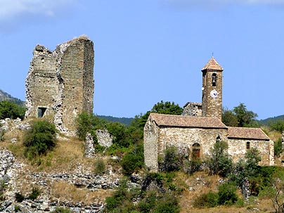 chapelle et ruines à verclause